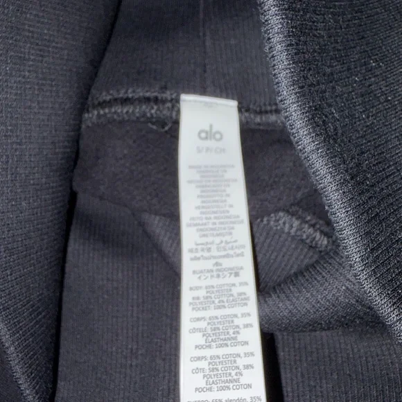 ALO Yoga Hazy Mock Neck Pullover Black Women’s Small NWT NEW $138 - Picture 10 of 10